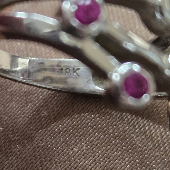 18k White Gold Pink Tourmaline Diamond Ring - Picture 14 of 16